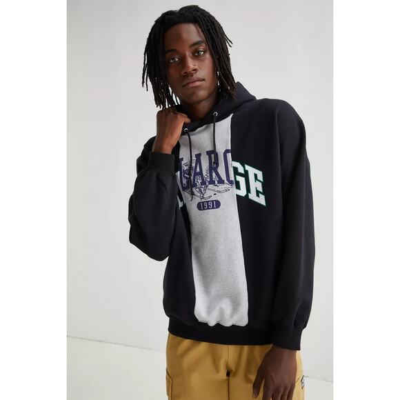 New Urban Outfitters XLARGE Patchwork Hoodie Sweatshirt $105 MEDIUM - Picture 2 of 7